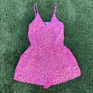 Red and white romper